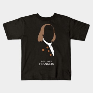 Benjamin Franklin - Minimalist Portrait Kids T-Shirt